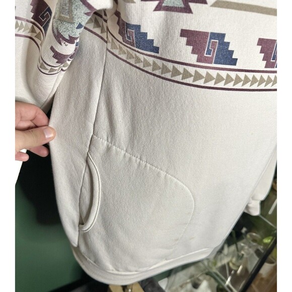 Vintage 90s Art Unlimited Aztec Tribal Henley Sweatshirt - Picture 3 of 7